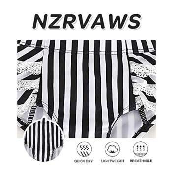NZRVAWS Girl Swimsuits Kid Swimwear 5-6 Years Cute Clothes Outfit Straps Bikini Set Beachwear Outfits Two Piece Bathing Suits Stripe Halter Tops Shorts Bottoms Summer Clothing