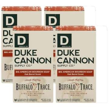 Duke Cannon Big Ass Brick of Soap - Bourbon Infused Luxury, 10 oz, 4 Pack