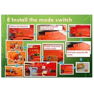 Goshfun Full-Automatic Modified Kit V7 Finger Sensor Single Triple Continuous Safe Shoot Mode for Nerf Stryfe Modified - Accessories Color Random, Upgraded 2021