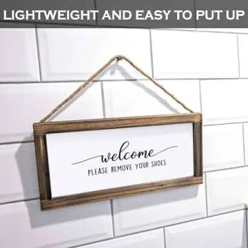 Please Remove Your Shoes Off Front Door Sign 6x12 Inch, Please Take Off Shoes Farmhouse Home Decor Welcome, Please Take Shoes Off Sign, No Shoes House Sign Please, No Shoes Leave Shoes Off Please