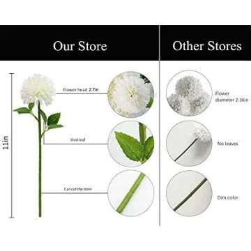 Lifelike Tifuly Artificial Chrysanthemum Flowers - 12 Pcs