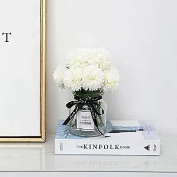 Lifelike Tifuly Artificial Chrysanthemum Flowers - 12 Pcs