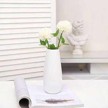 Tifuly Artificial Chrysanthemum Ball Flowers -12 pcs Faux Mums Fake Silk Flowers for Bridal Wedding Centerpieces Arrangements Party Home Garden DIY Decor (Cream White)