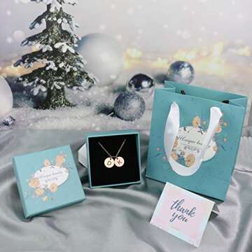 Sereney Initial necklaces for women Personalized Letter necklace with birthstones as Christmas gifts...