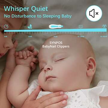 Baby Nail Trimmer Electric, Safe Baby Nail Clippers Manicure Set with Light, Baby Nail File Kit with 6 Replacement Heads, Nail Trimmer for Newborn Toddler Toes and Fingernails Care, Trim and Polish