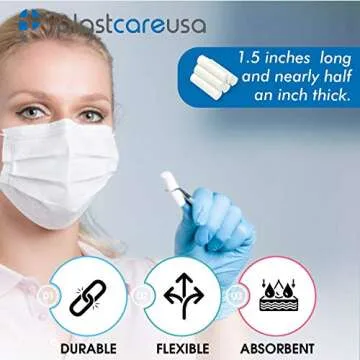 800 Count Dental Gauze Rolls - Dental Cotton Rolls for Mouth - Nose Bleed Plugs for Kids or Adults - Highly Absorbent Nose Bleed Stopper & Mouth Gauze - Non Sterile 1.5 Inch Rolled Cotton Pads