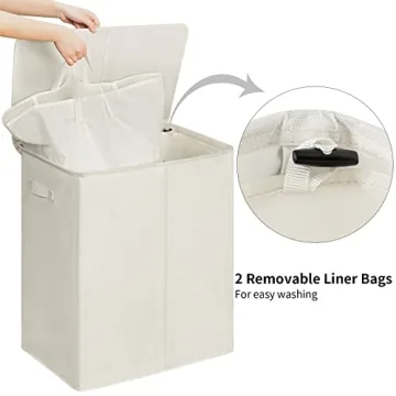 WOWLIVE 154L Double Laundry Hamper - Stylish and Functional