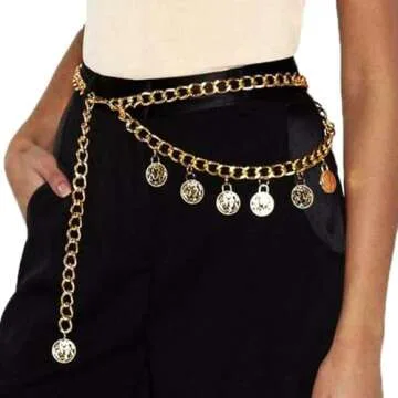Sinalty Coin Waist Chain for Women - Adjustable & Stylish