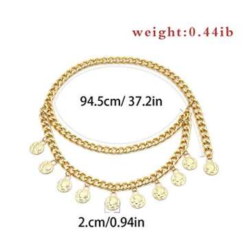 Sinalty Coin Waist Chain for Women - Adjustable & Stylish