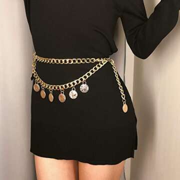 Sinalty Coin Waist Chain for Women - Adjustable & Stylish