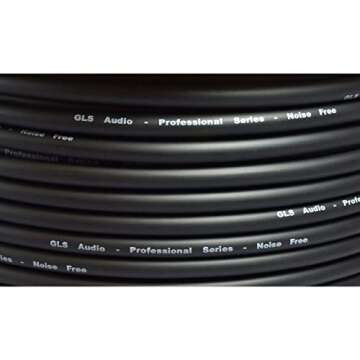 GLS Audio Bulk Microphone Cable 300' Black Mic -300ft Signal Mike Cable