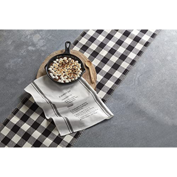 Mud Pie, Black, S'More Set, 11.75" x 8" | spoon 5.5" 26" x 16.5", skillet 11 3/4" x 8" | towel 26" x 16 1/2"