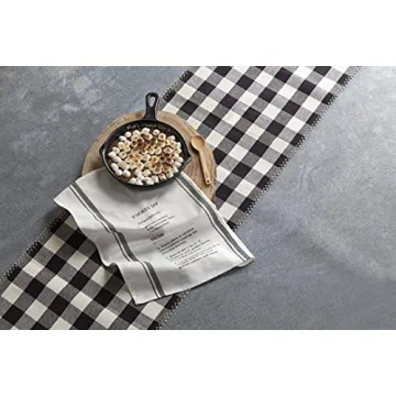 Mud Pie, Black, S'More Set, 11.75" x 8" | spoon 5.5" 26" x 16.5", skillet 11 3/4" x 8" | towel 26" x 16 1/2"
