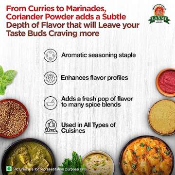 Laxmi Coriander Powder 400gm (14 Oz) | Natural Ground Coriander | Premium quality and high value | Non-GMO Coriander, ground | Free of Adulterations