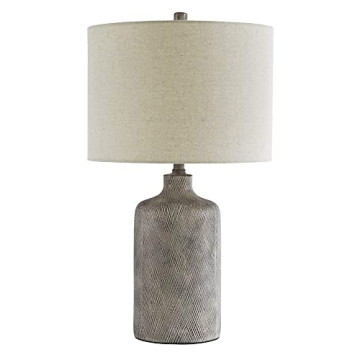 Ashley Linus Modern 25" Ceramic Table Lamp Natural Stone Finish