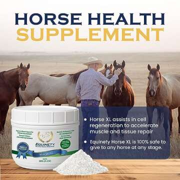 100-Day Supply Horse XL Horse Supplements – Horse Care W/ 8 Essential Amino Acids to Promote Cellu...
