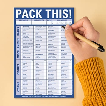 Knock Knock Pack This! Pad Packing List Notepad, 60 sheets