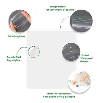 500Pcs Mini Zip Bags - Organize Small Items Effortlessly