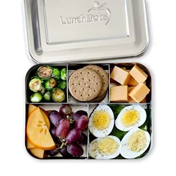 LunchBots Large Cinco Bento Box for Healthy Meals