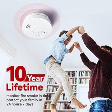 SITERLINK 10-Year Battery Smoke Detectors - Safe & Reliable