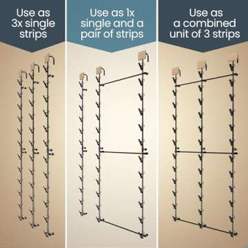 DS THE DISPLAY STORE 3pcs Hanging Strips, Chip Holder for Concession, Potato Chip Bag Holder Rack, Hanging Chip Display Rack Black, Hanging Chip Rack Display Stand