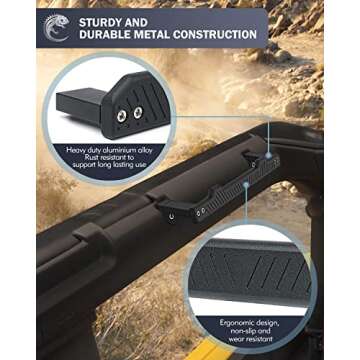 Lupar Heavy Duty Roll Bar Grab Handles Compatible with 2021-2023 Ford Bronco 2/4 Door, 4 Pack Grip Handle Interior Accessories - 4PCS