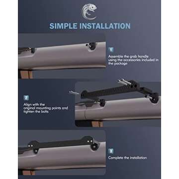 Lupar Heavy Duty Roll Bar Grab Handles Compatible with 2021-2023 Ford Bronco 2/4 Door, 4 Pack Grip Handle Interior Accessories - 4PCS