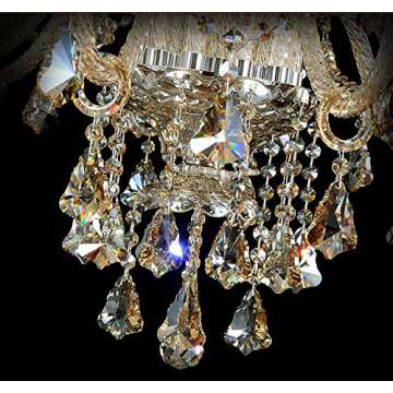 Generic Island Lights Crystals Chandelier 15 Lights Ceiling Fixtures Color Cognac
