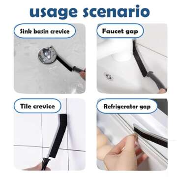 Betanull Cleaning Brush Set, Multi Purpose Gap Brush for Kitchen,Bathroom,Car, Grout, Window Tracks,Bathtub,Vehicle,Faucets,Bowl,Teapot,Cup, Home Essentials Scrub Cleaning Tools,Hard Crevice Cleaning