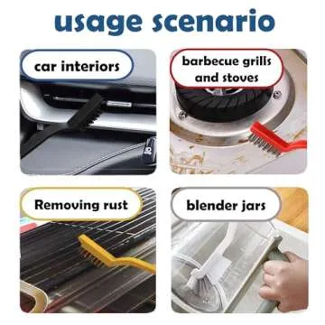 Betanull Cleaning Brush Set, Multi Purpose Gap Brush for Kitchen,Bathroom,Car, Grout, Window Tracks,Bathtub,Vehicle,Faucets,Bowl,Teapot,Cup, Home Essentials Scrub Cleaning Tools,Hard Crevice Cleaning