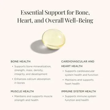 JSHealth Vitamin D3 1000iu Supplement for Healthy Muscle Function, Bone and Heart Health, and Immune Support