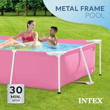 Intex Pink Above Ground Swimming Pool for Summer Fun