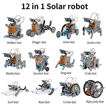 12 Distinct Robots STEM Kit for Kids 8+ - Complete Robotics Set