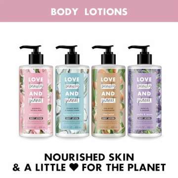 Love Beauty and Planet Soothe & Serene Body Lotion for Soothed Skin Argan Oil & Lavender Natural Ingredients, Plant-Based Moisturizers, Vegan, Cruelty-Free 13.5 oz