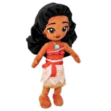 Disney Store Official Princess Plush Doll (Moana) Medium 14 Inches, Princess Dolls with Embroidered Features, Plush Toys, Princess Toys for Girls