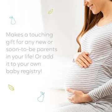 Little Pear Wooden Milestone Photo Cards - Double-Sided Baby Announcement Discs, Ideal Photo Prop for Monthly Pregnancy Journey and Baby Milestones, 1-12 Months, Gray Wood