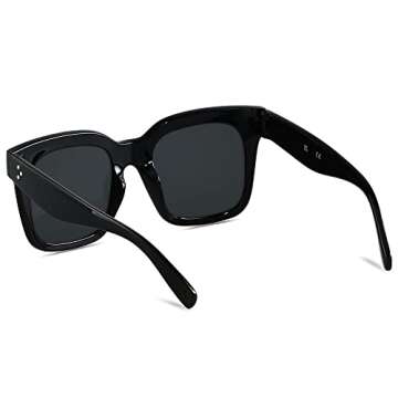 ANDWOOD Oversized Sunglasses for Women - Large Retro Shades with UV Protection