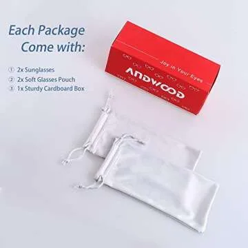 ANDWOOD Oversized Women Sunglasses UV Protection Fashion Shades