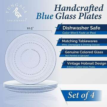 Yungala Blue Glassware Bundle - Elegant Matching Set