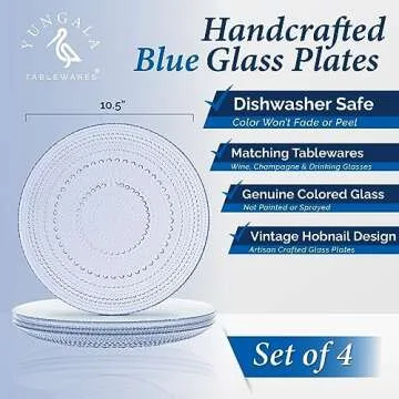 Yungala Blue Glassware Bundle - Elegant Matching Set