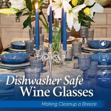 Yungala Blue Glassware Bundle - Elegant Matching Set