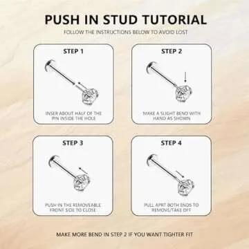 Stylish 6ixGosh Threadless Nose Studs for Everyday Elegance