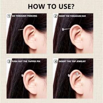 Stylish 6ixGosh Threadless Nose Studs for Everyday Elegance