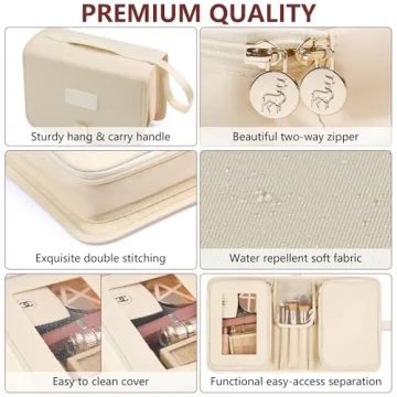 Compact Travel Makeup Bag for Women with Large Capacity