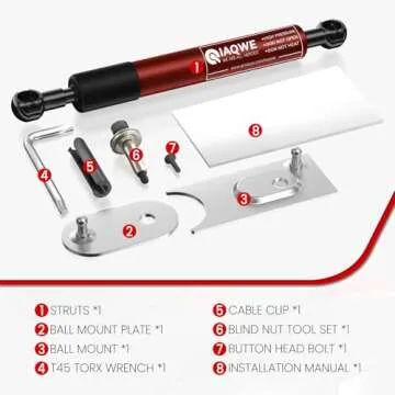 IAQWE Truck Tailgate Assist Shock 43301 for Ram 1500 2500 3500 (2009-2018, Classic 2019)