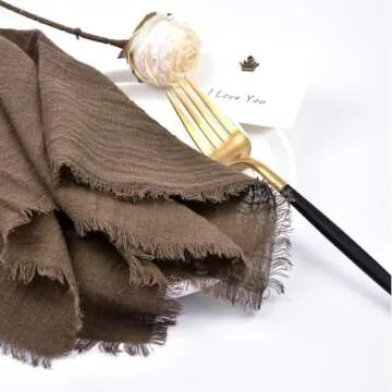 Joanlody Handmade Cloth Napkins - Rustic 6 Pack Set for Events