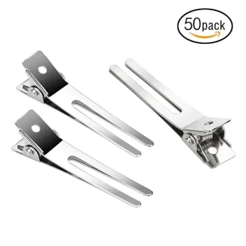 Ryalan Double Prong Hair Clips - 50 Pack For Easy Styling