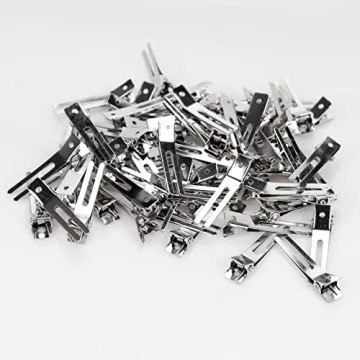 Ryalan Double Prong Hair Clips - 50 Pack For Easy Styling