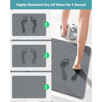 LOFTER Stone Bath Mat - Non-Slip, Quick Drying and Stylish