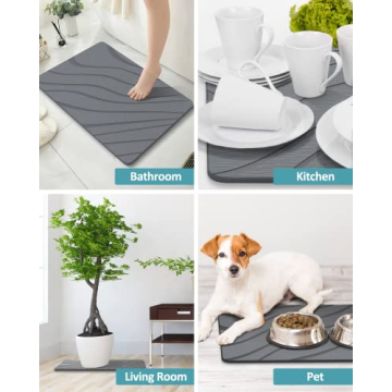 LOFTER Stone Bath Mat - Non-Slip, Quick Drying and Stylish